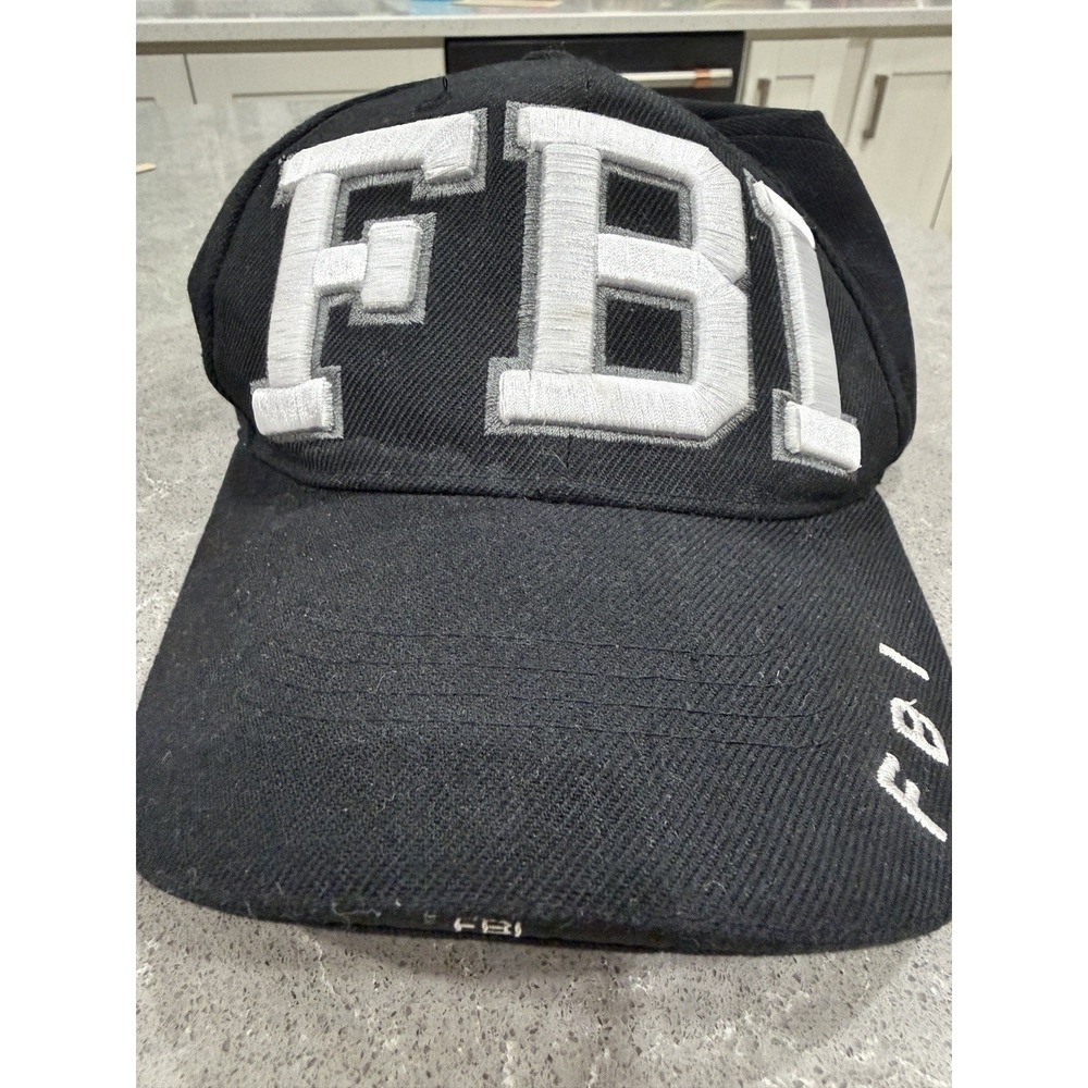 City Hunter FBI Baseball Cap Men's Adjustable Black White Hat